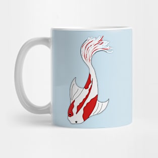 red and white koi fish Mug